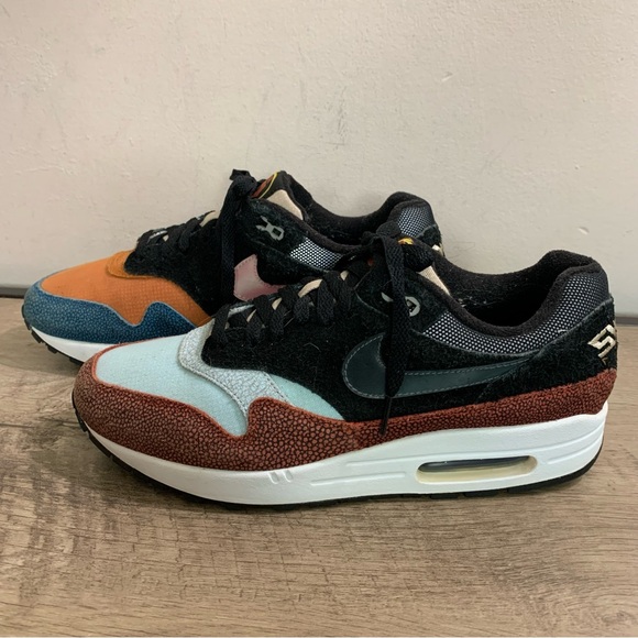 Men's NIKE Colorful DE'AARON FOX x AIR MAX 1 Swipa SNEAKERS Athletic SHOES 9.5 - Picture 2 of 7